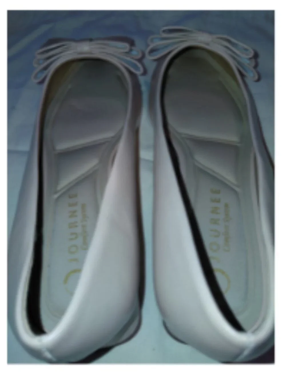 NWOT Ophelia Bow Pointed Toe Flat Women's Size 8W Beige - Picture 13 of 15